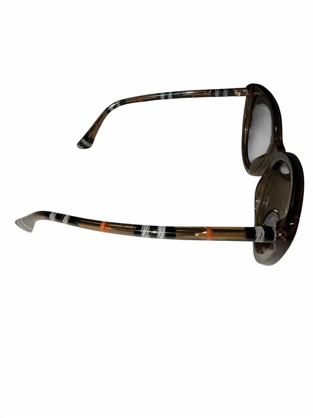 Burberry BE4407 Brown Cat Eye Check Sunglasses 54mm NWOT